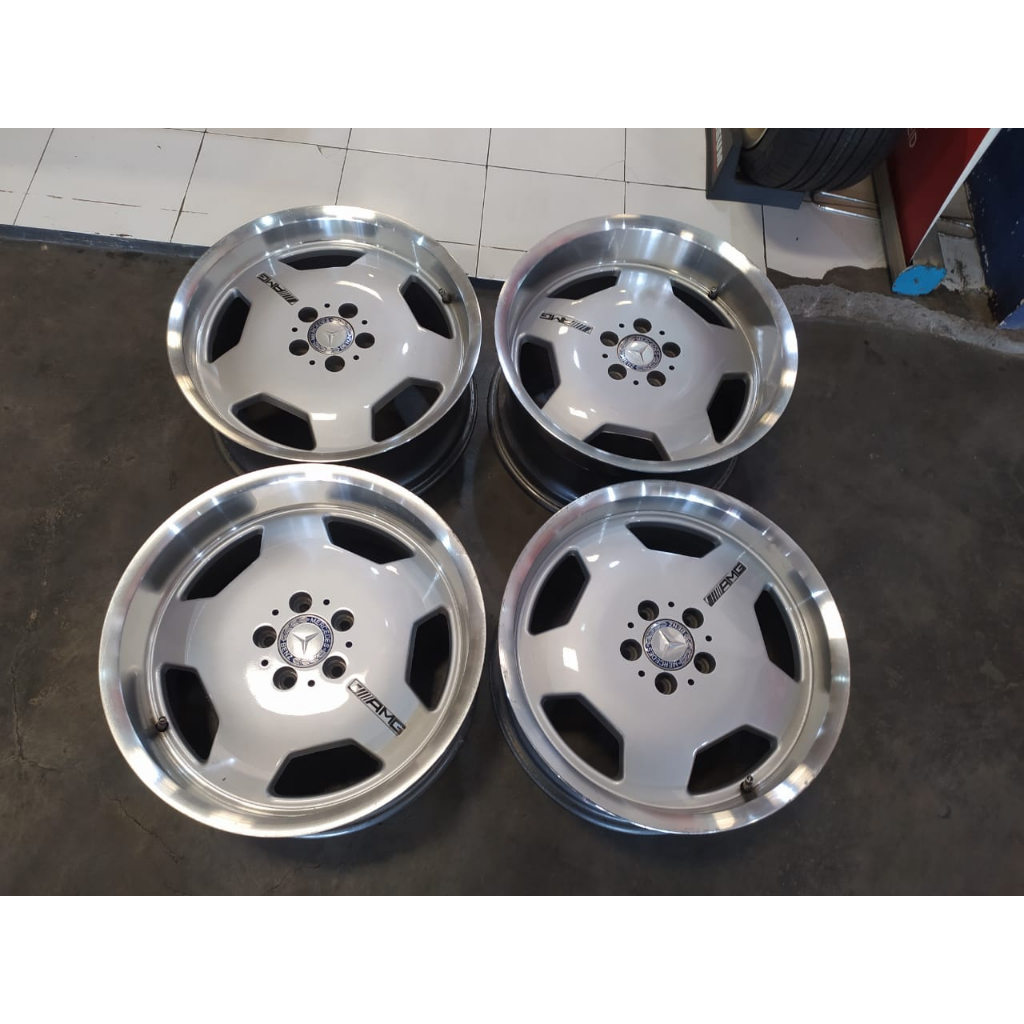 Velg Bekas Mobil Mercy Ring 18 Lebar 8/9 Pcd 5x112 Offset 40/35 Velg Rep AMG Ring 18