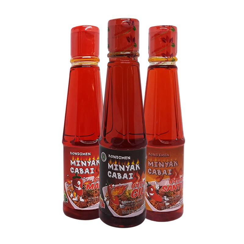 

Minyak Cabai Pedas Mantul / Cabai Pedas Gila 135gr Kondimen Chilli Oil Bumbu cabai