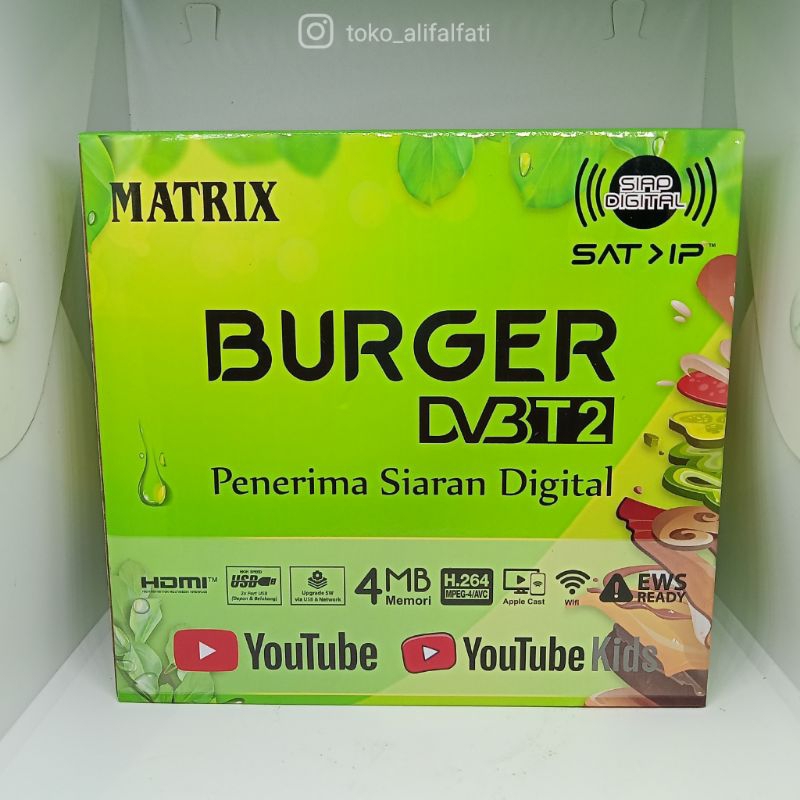 Set Top Box Matrix Burger Hijau DVB-T2