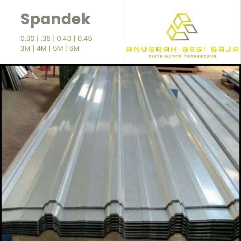 Atap Spandek Baja Ringan 0.30-0.40 Panjang 3m/4m/5m/6m
