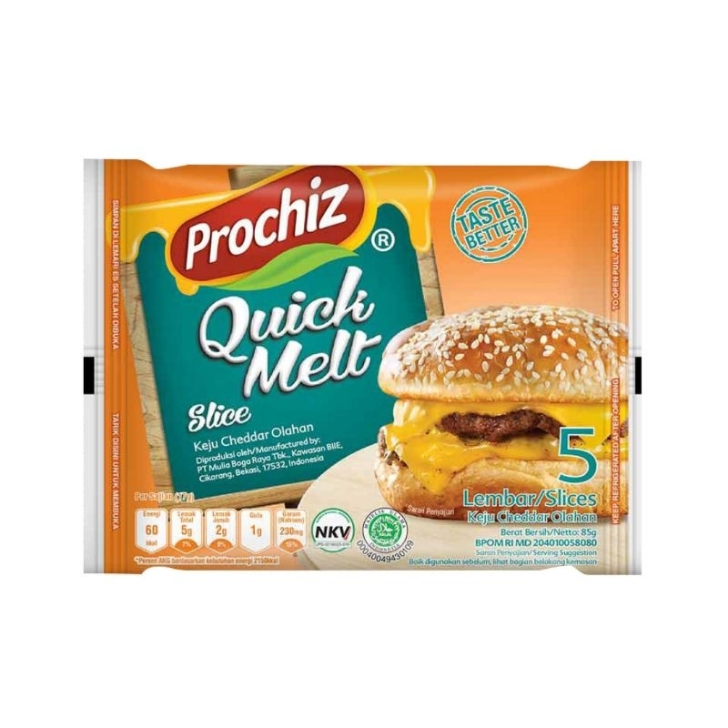 

PROCHIZ QUICK MELT KEJU ceddar olahan slice 5 s