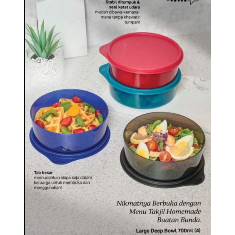 Large deep bowl tupperware