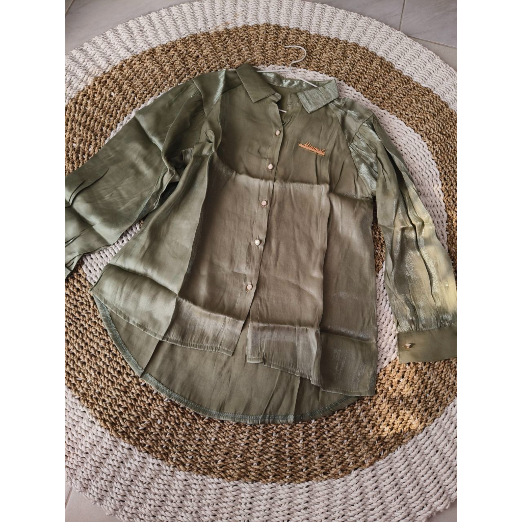 Kemeja Shimer Silk | Shimer Shirt | Shimer Import Premium | Kemeja Wanita Shimer