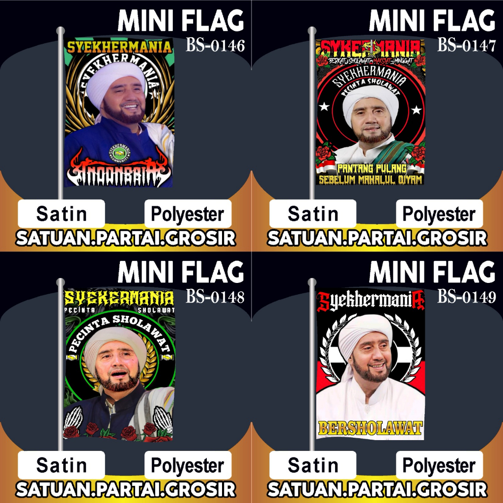 PROMO CETAK BENDERA PRINTING SYEKHERMANIA V35/DESAIN BENDERA SYEKHERMANIA TERBARU/BENDERA SYEKHERMAN