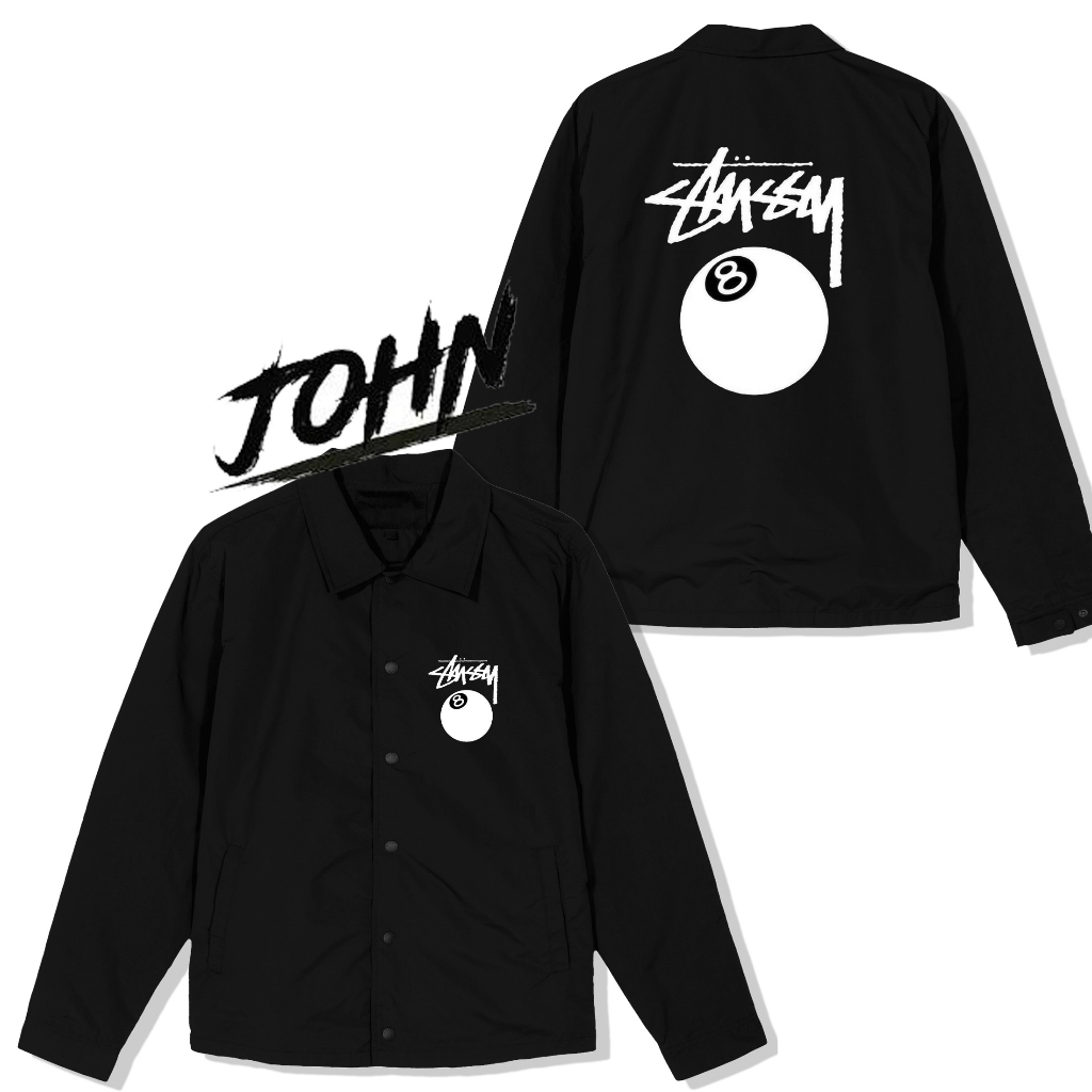 Jaket Coach Stussy 8 Ball Unisex / Jaket 8 Ball Stussy