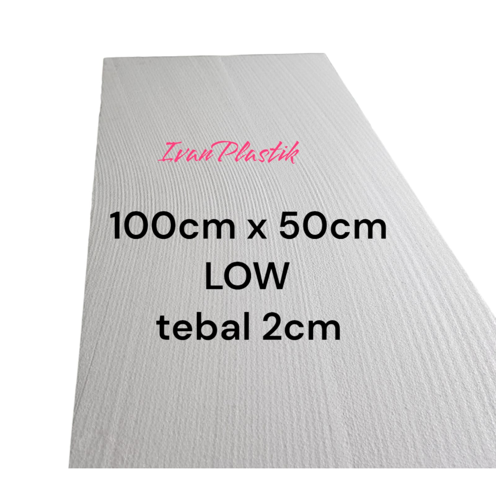 

STYROFOAM LEMBARAN 100CM X 50CM TEBAL 2CM kualitas LOW