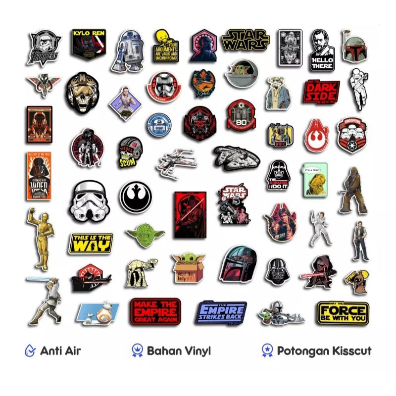 

Stiker Star Wars 12 pcs (Random)