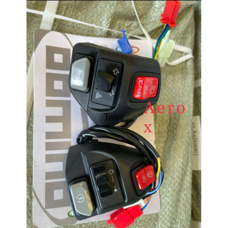 saklar aerox pnp mio tombol merah