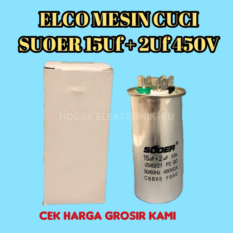 ELCO MESIN CUCI SUOER 15Uf + 2Uf 450V