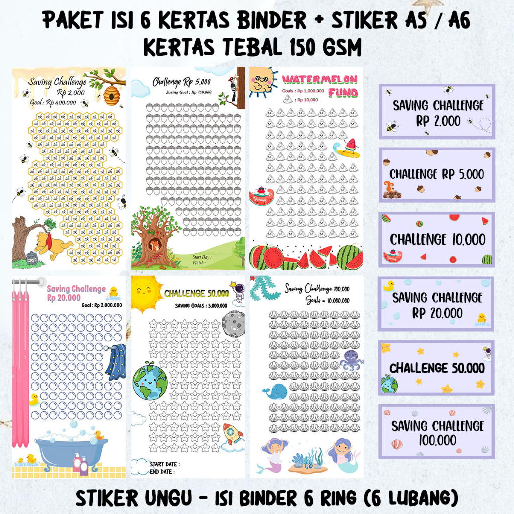 

PAKET ISI BINDER + STIKER TEMPLATE MENABUNG VOL 1 DAN 2