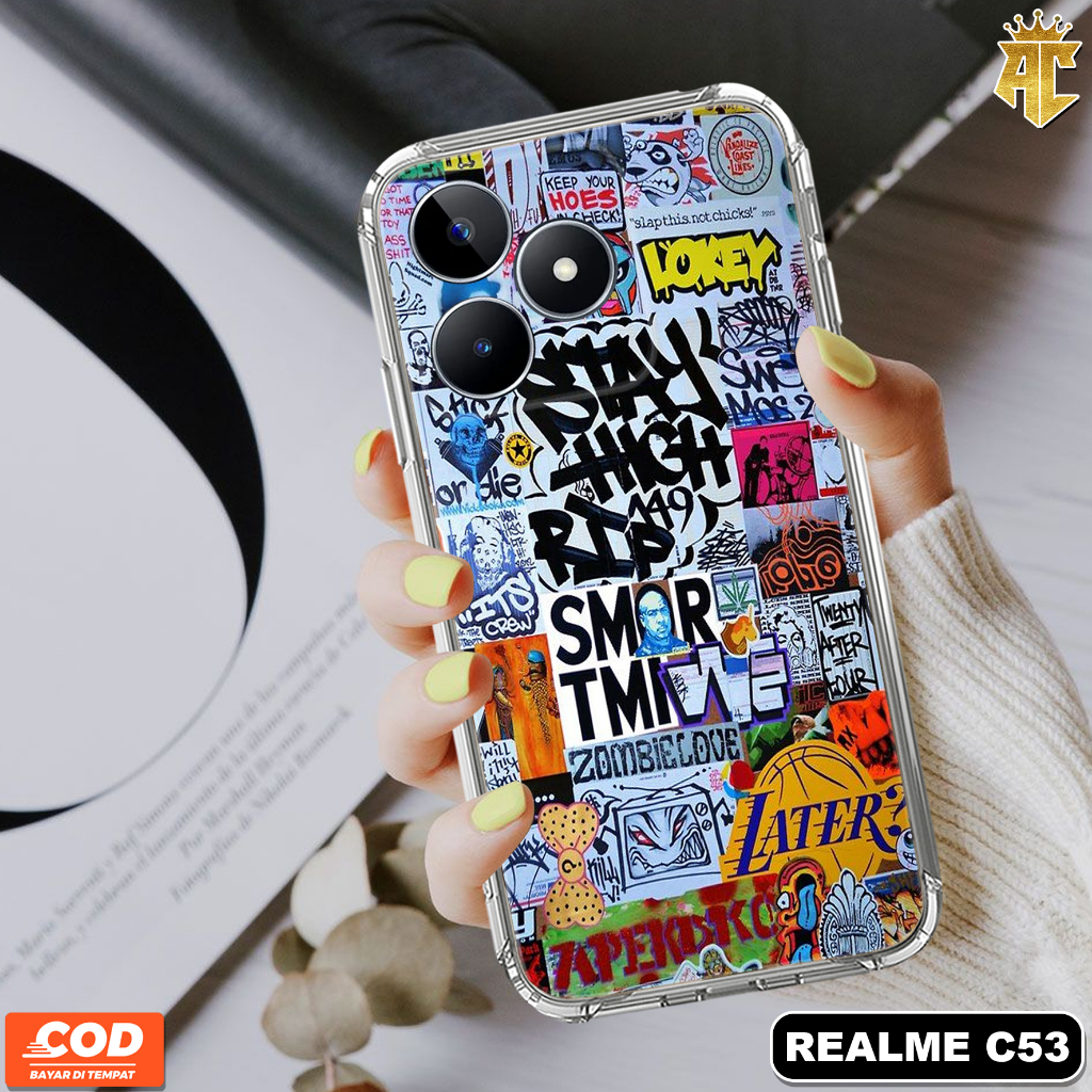 CASE REALME C53 - Casing REALME C53 Terbaru AERO STORE [ MOTIF 61 ] Silikon - Case Hp REALME C53 - C