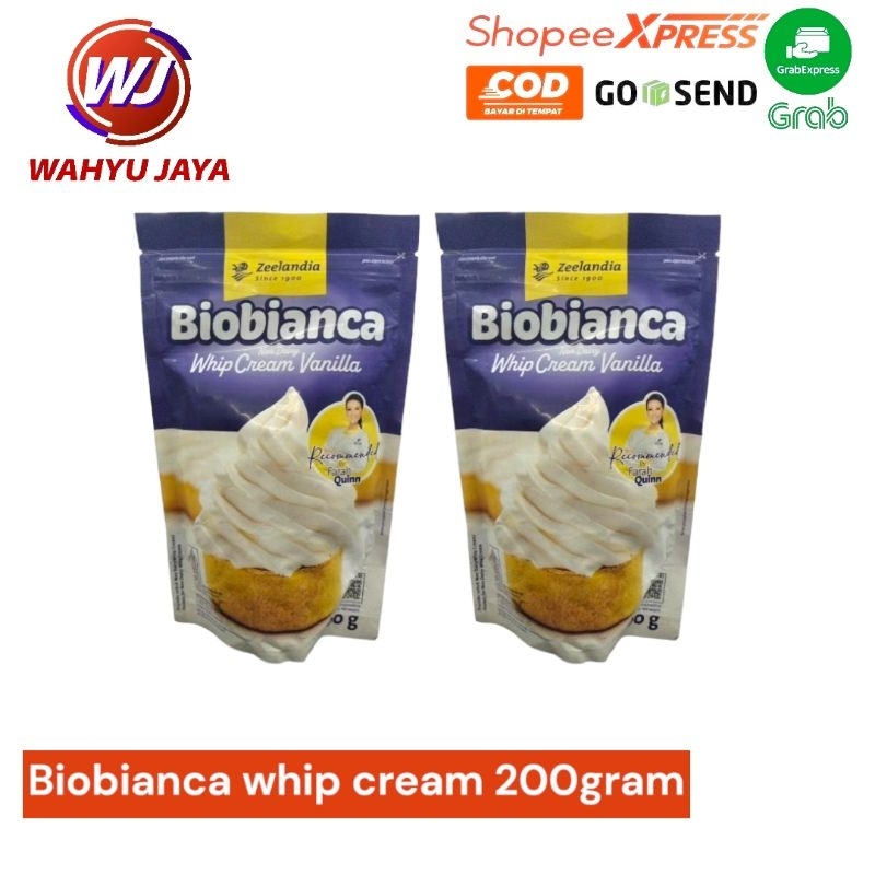 

biobianca whip cream vanilla 200gram