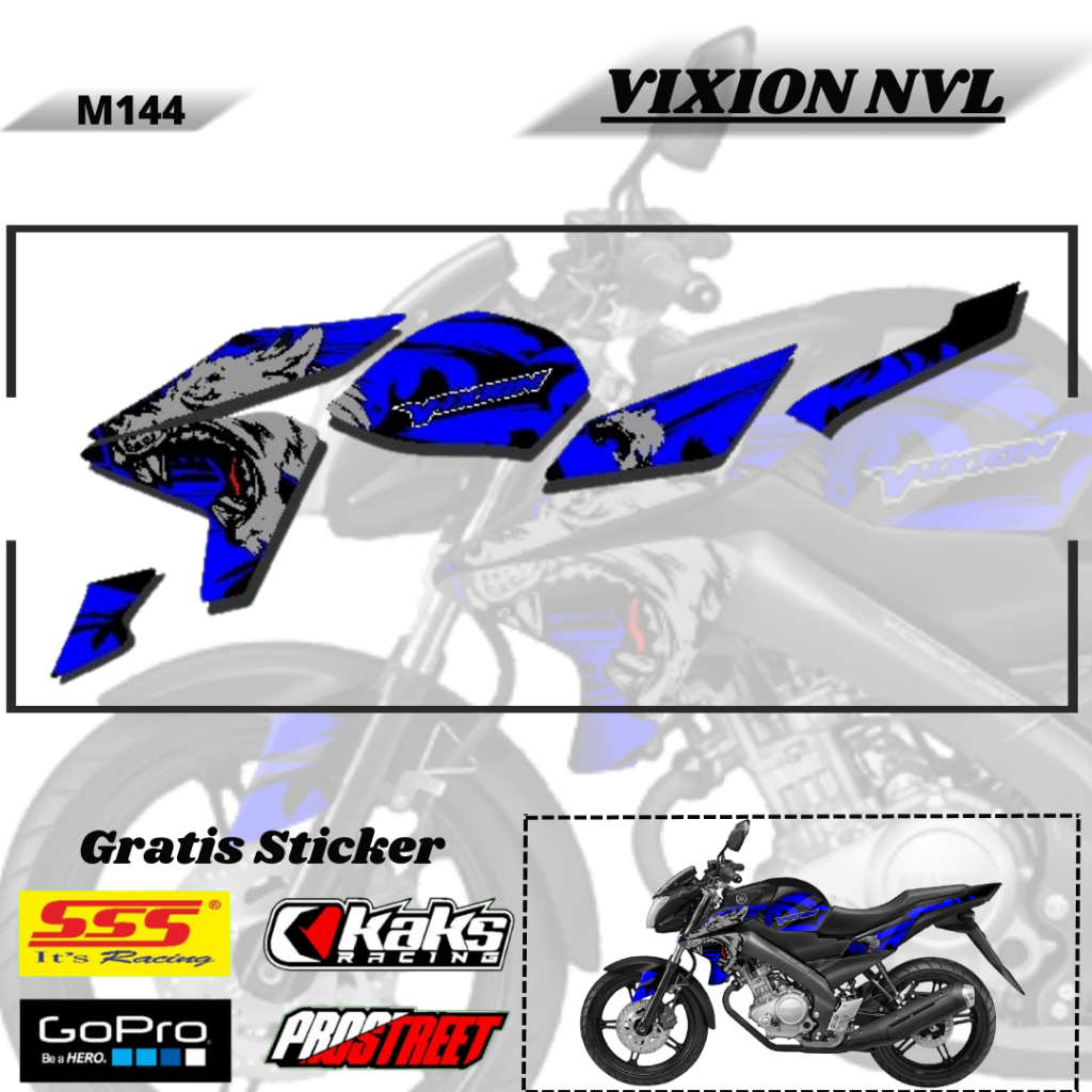 Lis Striping Stiker List Sticker Striping Variasi Les Aksesoris Pelindung Bodi Logo Emblem Motor Yam