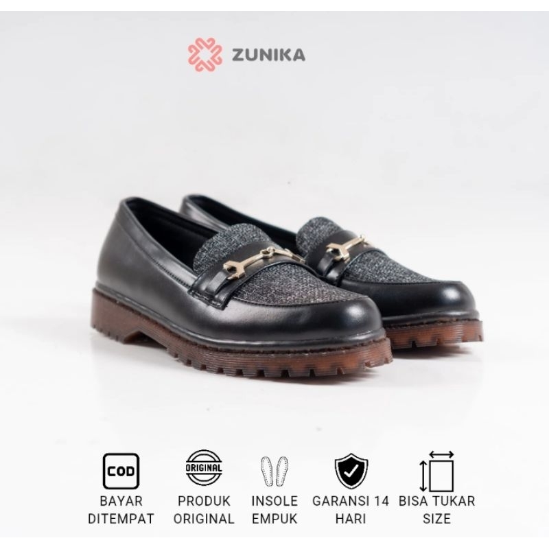 Zunika Berly Black Doctmart Loafers Maryjane Shoes