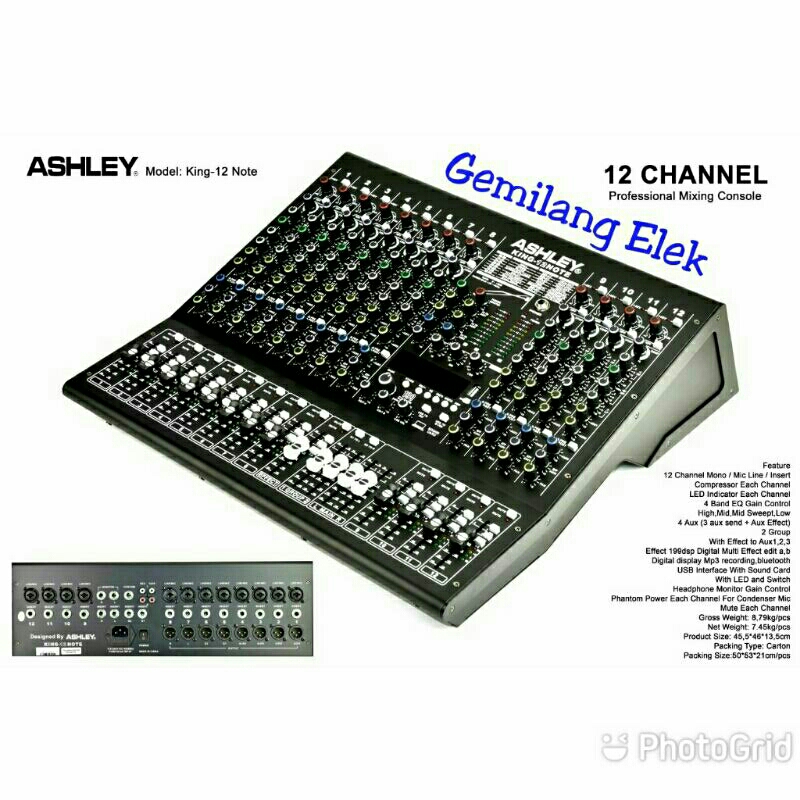 Mixer ASHLEY KING 12 NOTE Original
