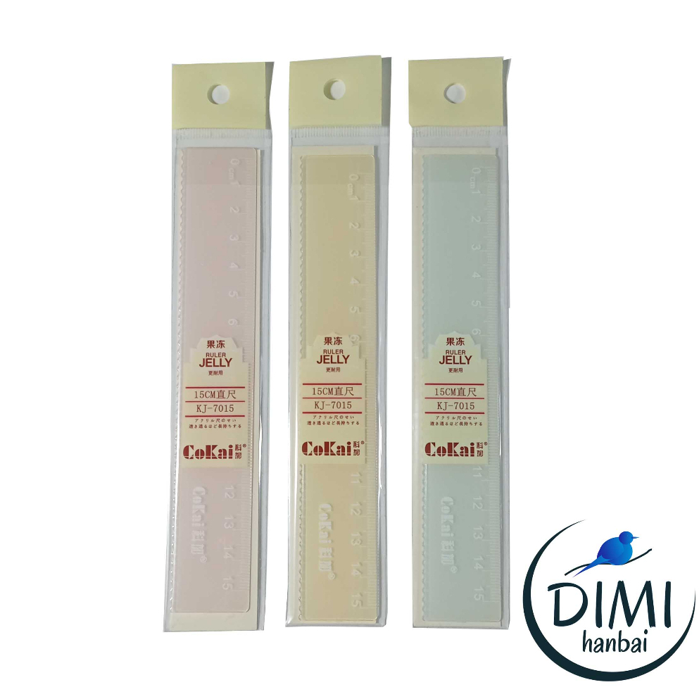 

[DIMI] Cokai Penggaris Jelly 15 cm Warna Pastel Ruler Simple dan Minimalis