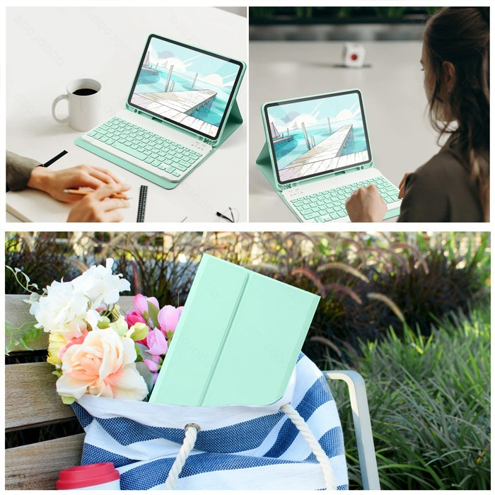 Huawei Matepad 10.4 / R 10,4 Book Cover Leather Flip Case Keyboard Wireless Mouse Bluetooth Sarung Casing Bahan Kulit