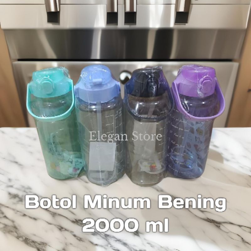 Botol Minum Bening 2liter free stiker