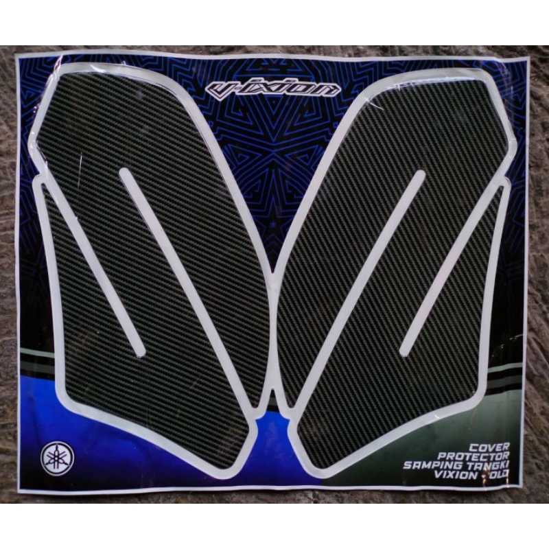 STICKER KARBON TIMBUL COVER PROTECTOR TANGKI SAMPING YAMAHA VIXION OLD TANKPAD
