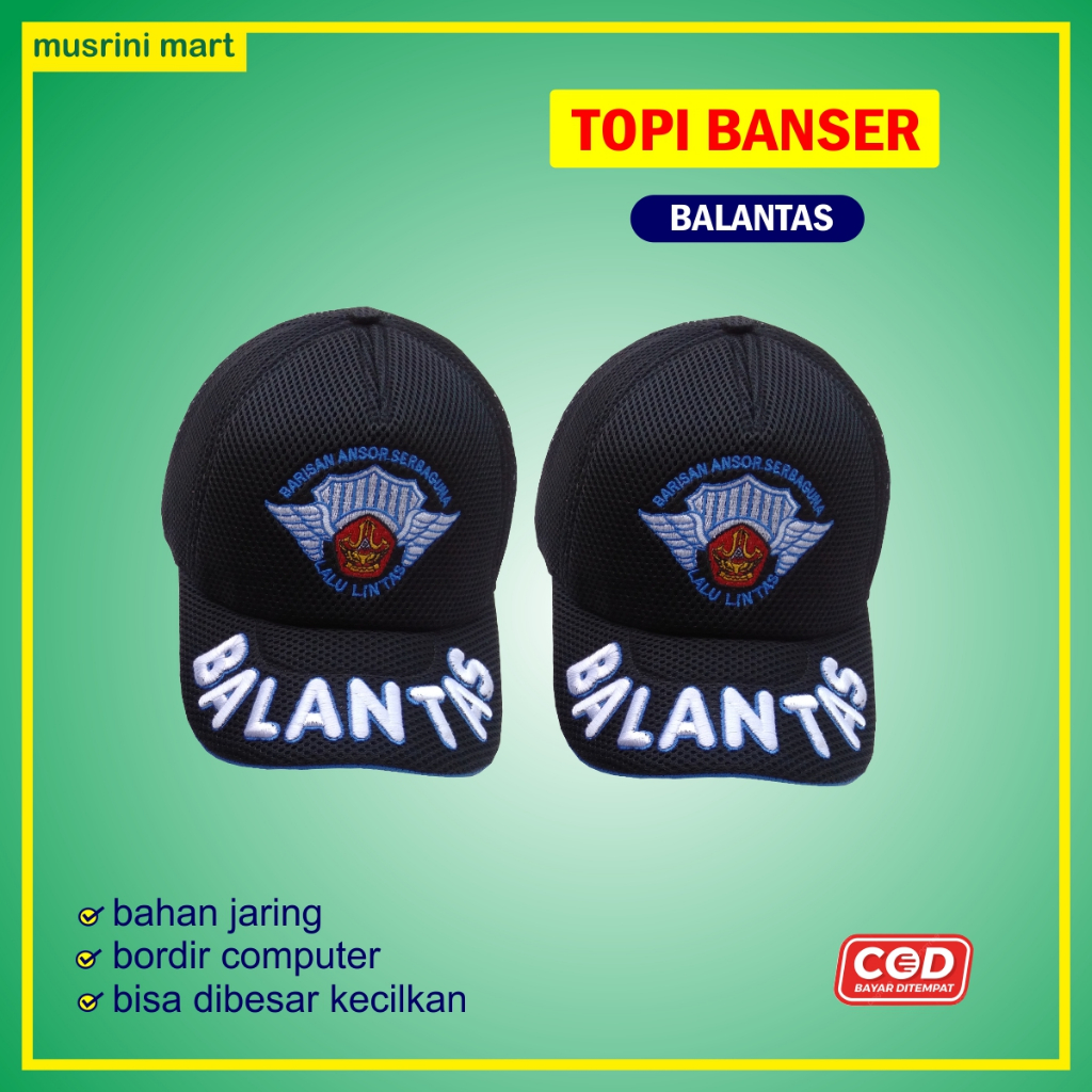 Topi Banser Balantas Atribut Ansor Banser Nu Topi Banser Lalu Lintas High Quality Musrini Mart