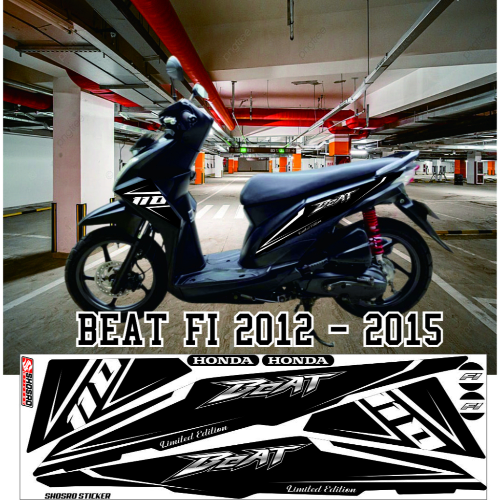 STRIPING HONDA  MOTOR VARIASI STRIPING MOTIF HONDA BEAT FI 2012 / 2015 STIKER BEAT FI STRIPING BODY 