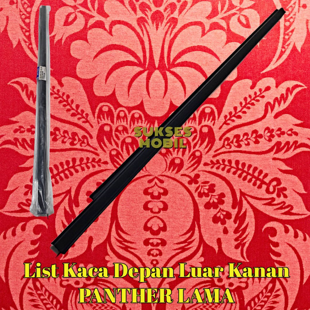 Weather Strip/List Kaca Mobil/Karet Pelipit ( Hitam ) PANTHER LAMA