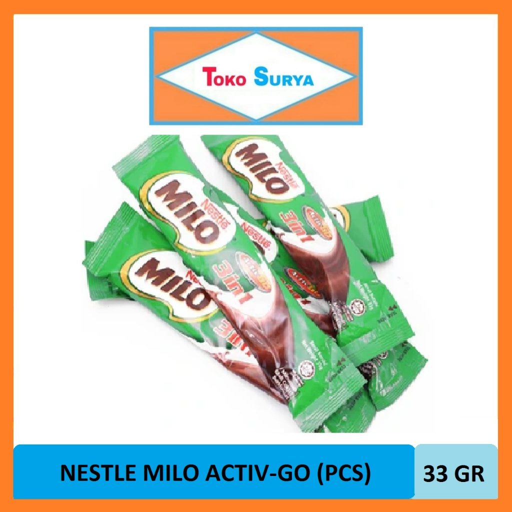 

Nestle Milo Activ-Go 3 In 1 (Pcs) 33 Gr