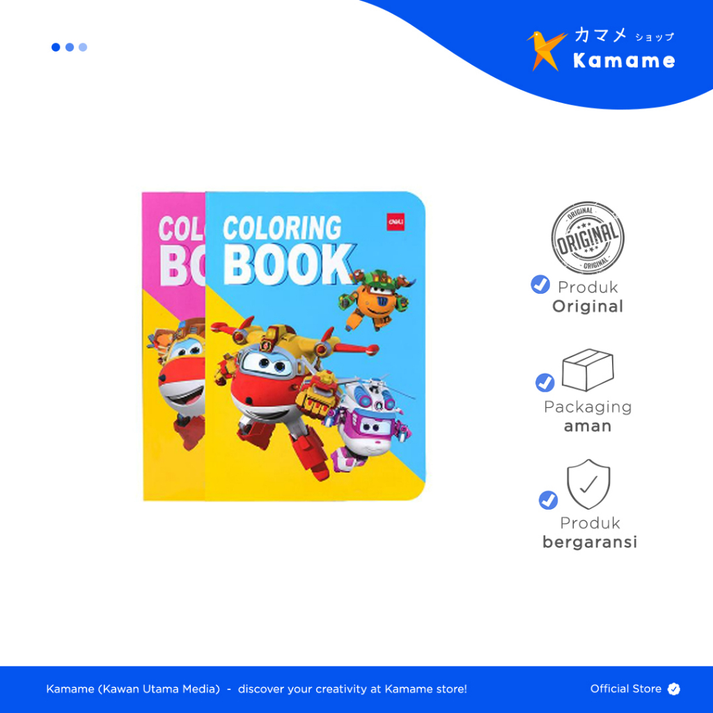 

Deli Painting Book - Buku Mewarnai Anak Berbagai Tema Robot Pesawat N028 - Kamame
