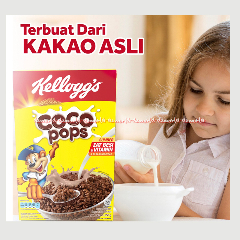 

Kellogg's Coco Pops 350gr Sereal Sarapan Beras Rasa Cokelat Coklat Kakao Asli Kelloggs Kelogs Cereal For Breacfast