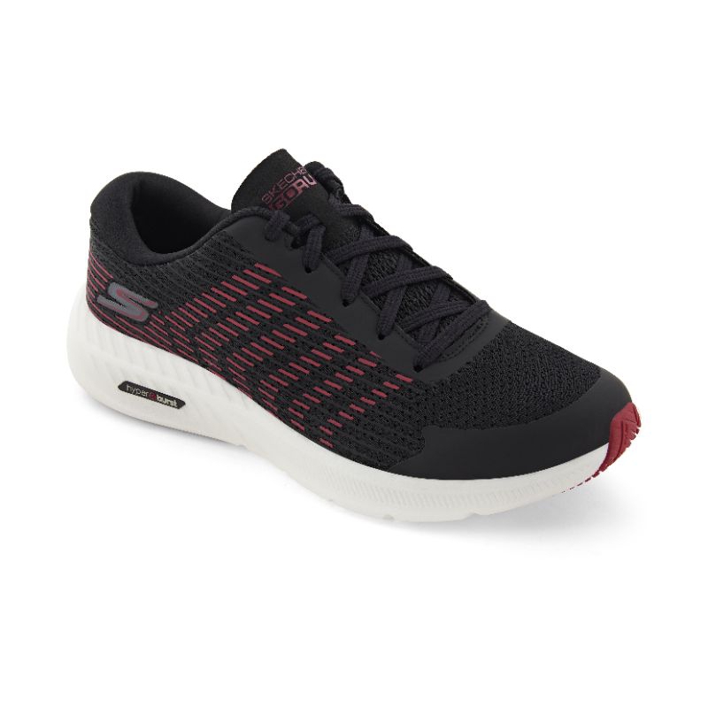 Skechers Go Run Hyper Burst Black Red Haptic Road Running Men 220170/BKRD