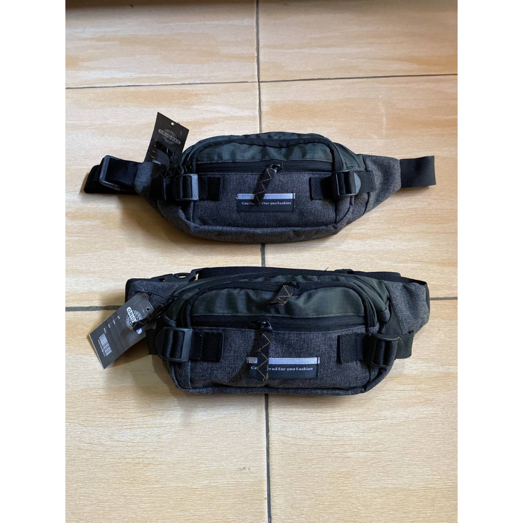 RESSENDSTUFF-Waistbag EIGER Tas selempang Pria/Cowok Tas Pinggang Simpel 4 pocket Anti Air