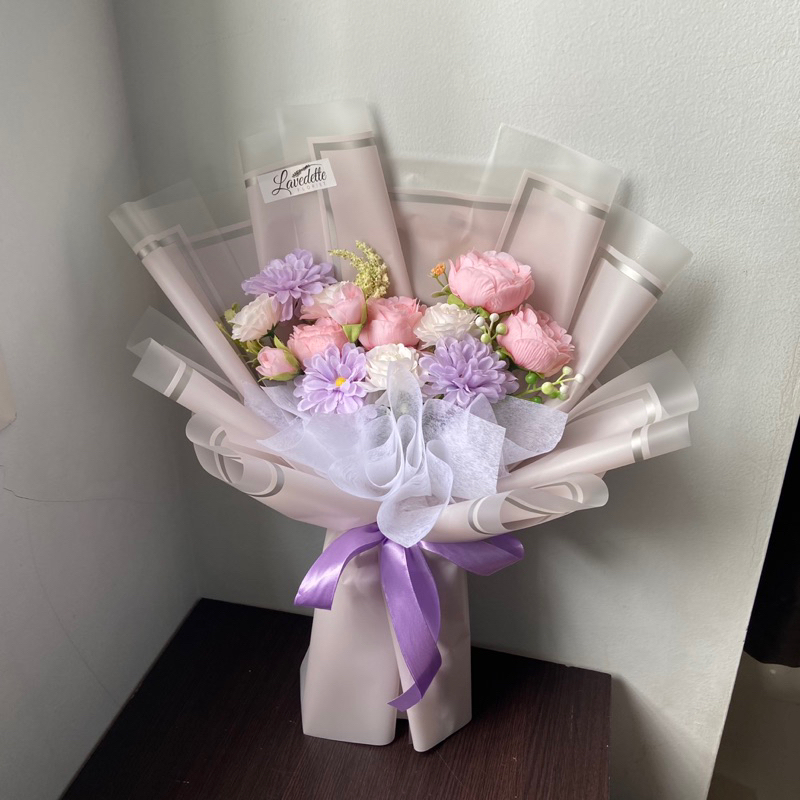 READY STOCK BUKET BUNGA KOREA / BUCKET BUNGA / ARTIFICIAL FLOWERS / BUKET BUNGA WISUDA
