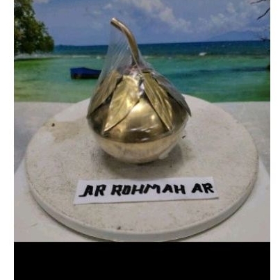 Bukhur Apel jin Isi Merah Mewah Wadah timbul Daun 3 5 7