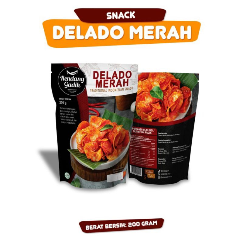 

Delado Merah - Keripik Singkong - Rendang Gadih