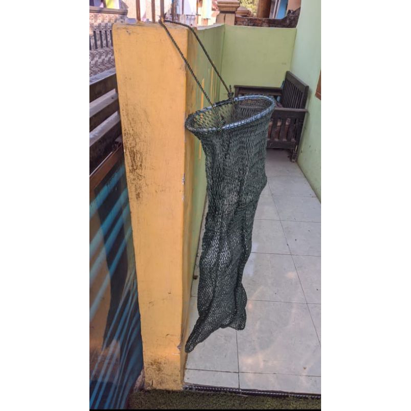 jaring ikan panjang 150cm ring 1. jaring ikan. wadah ikan.jaring korang koja dijamin kuat.