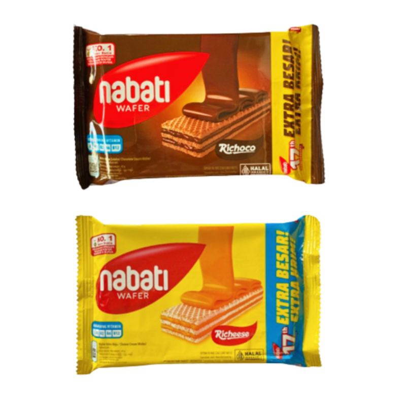 

Nabati Wafer 39gr Coklat Keju 2000 Richeese Richoco