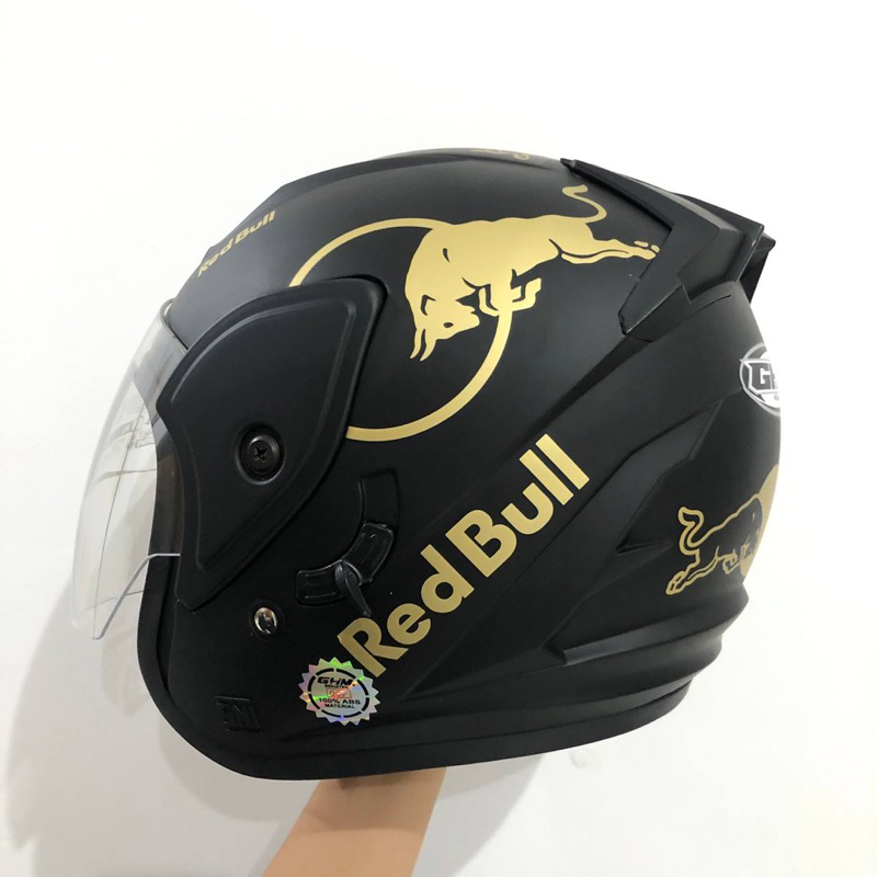 Helm Dewasa GHM Revo Double Visor Redbulls SNI Terlaris Termurah