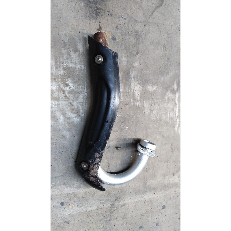 Leher knalpot gulu banyak kawasaki KLX S Dtracker lama original 2nd lepasan motor