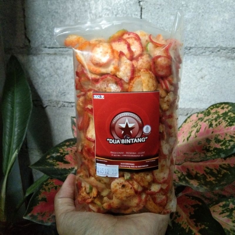

dua bintang keripik SEBLAK chips cemilan jajanan tradisional snack 250gr