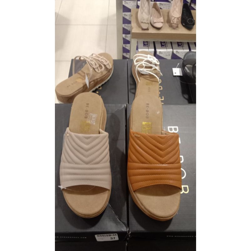 wedges be.bob empuk tinggi 5cm || sandal wanita wedges slop tebal produk original Be.bob