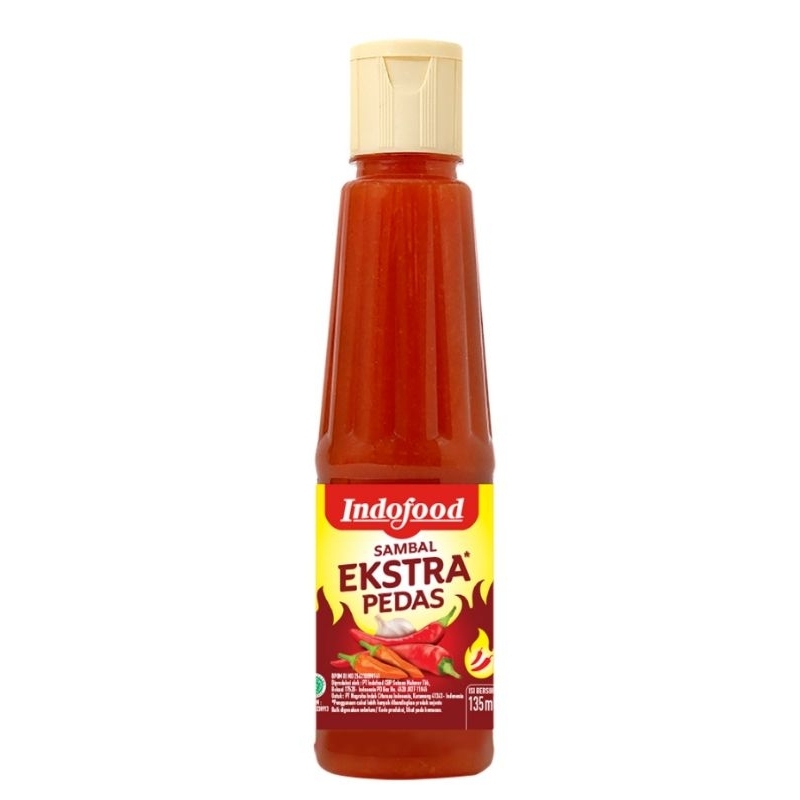 

indofood sambal extra pedas 135 ml,275ml