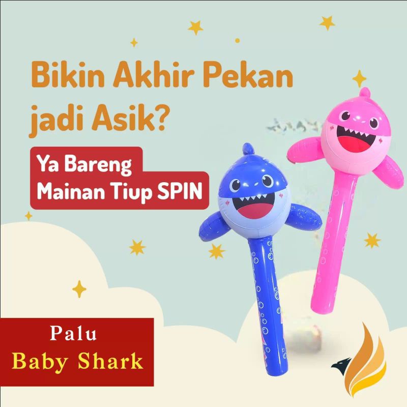 Mainan balon tiup palu atau tiupan palu ada krincingan nya
