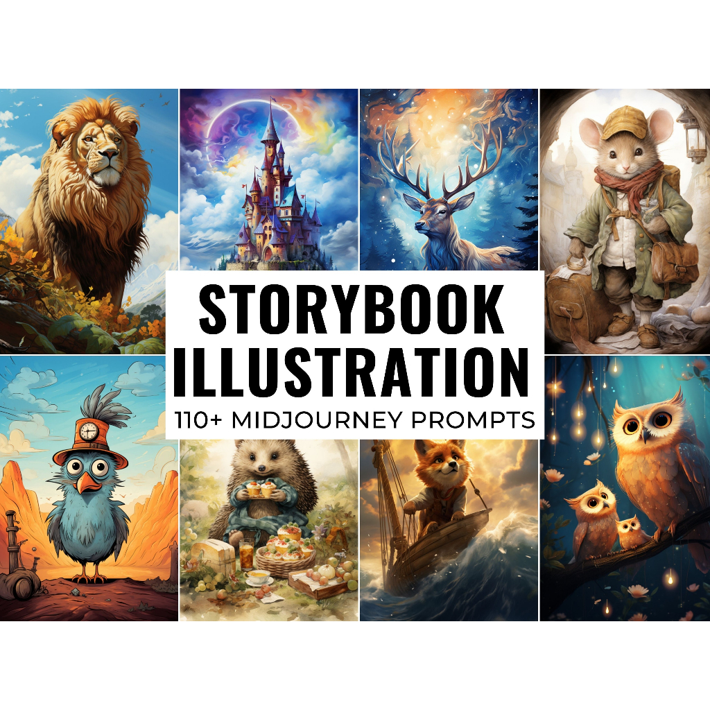 110+ Midjourney Storybook Illustration Prompts, Midjourney Prompt, Midjourney AI Art, Learn Midjourn