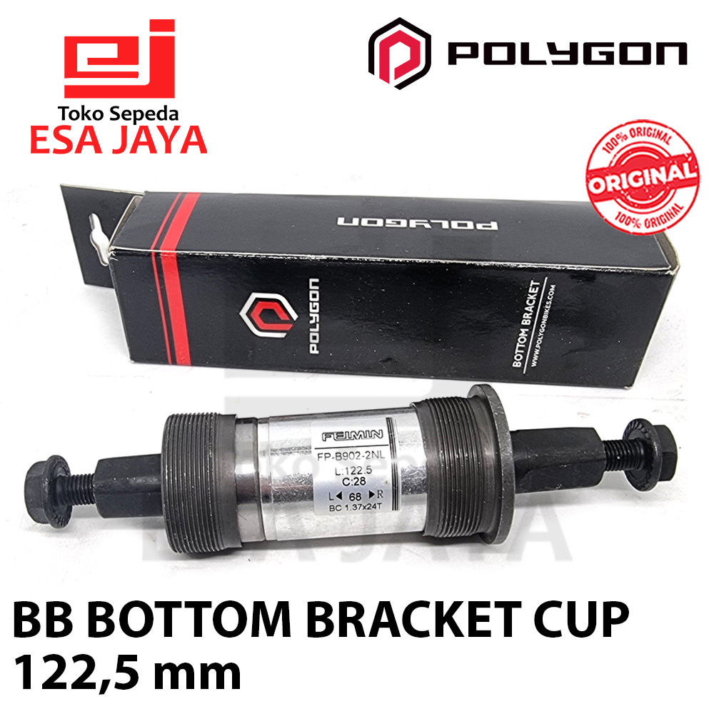 BB Bottom Bracket Kotak Polygon 122 mm Bearing Laker Sepeda Original