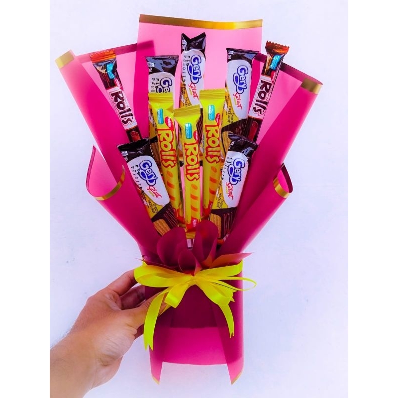 

Buket snack Bouqet wisuda bucket ulang tahun