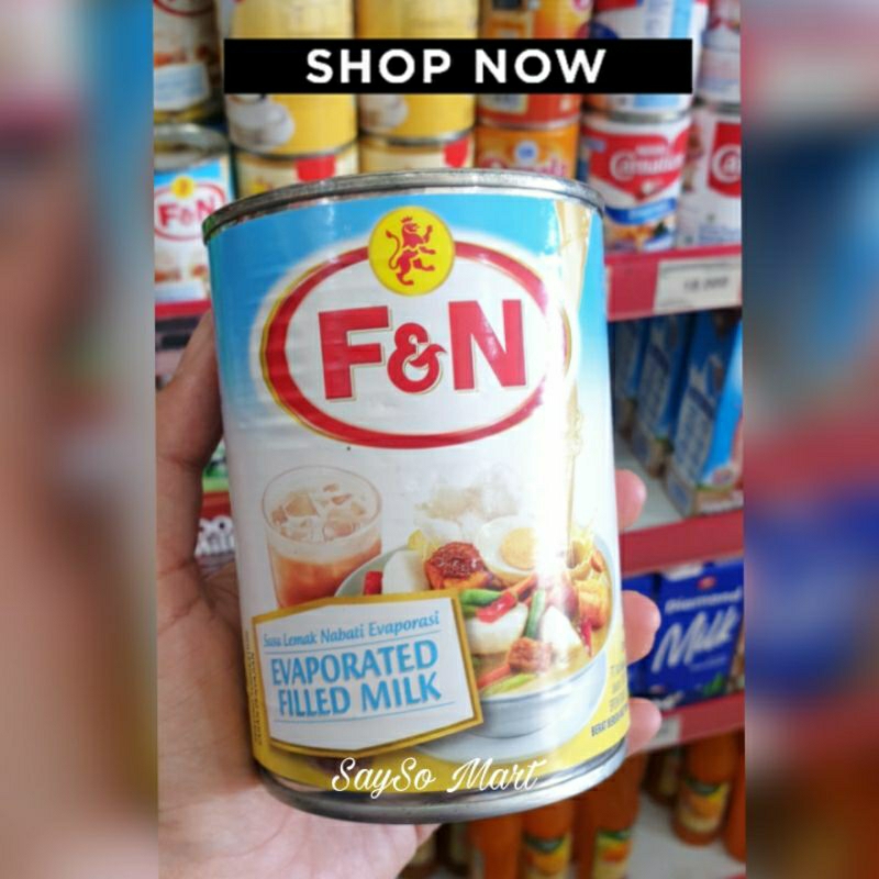 

Susu Lemak Nabati Evaporasi F&n, Carnation, Sunbay Evaporated Milk Kaleng 380g 405g