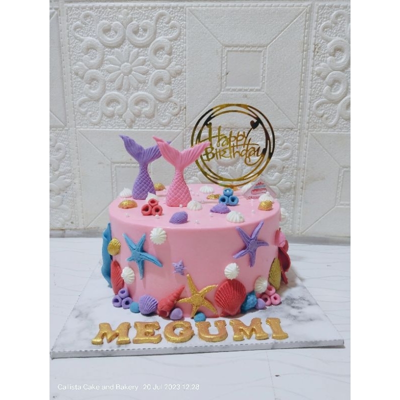 Kue Ultah Tema Mermaid / Kue Ulang Tahun Anak-Anak