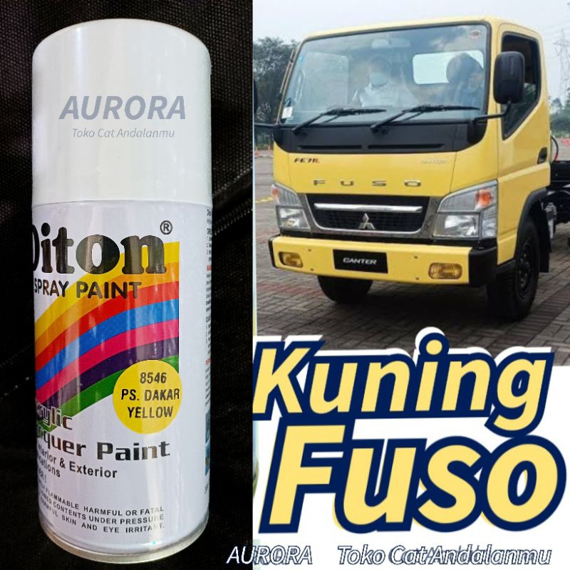 Cat Kuning Truck Truk Trek Canter Mitsubishi Mitsubisi Fuso Diton PS. Dakar Yellow