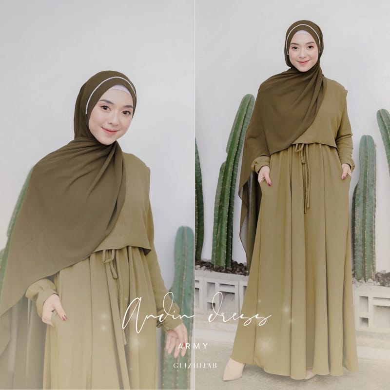 FONDA MIDY DRESS | MIDI DRESS SABLON | ZAFINA DRESS CRINKLE | GAMIS WANITA
