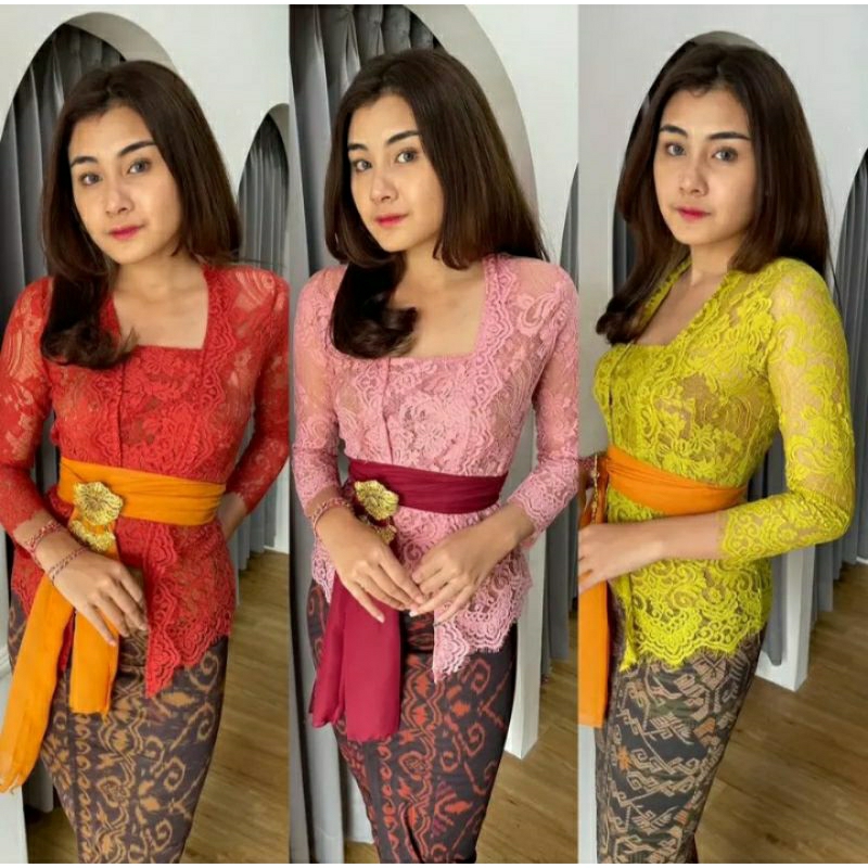 KEBAYA BALI BROKAT SOFIA | KEBAYA BALI KUTUBARU | KEBAYA BALI | ATASAN KEBAYA LENGAN PANJANG